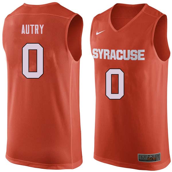 Men #0 Adrian Autry Syracuse Orange College Basketball Jerseys Sale-Orange